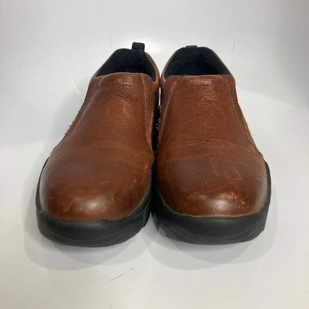 Roper‎ performance slip on shoes loafers cognac leather mens size 9.5 casual